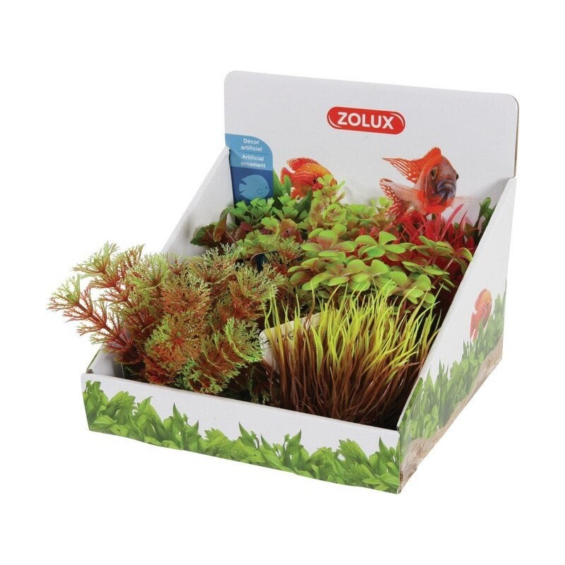 Plante articielle aquarium display 6 petites plantes assorties