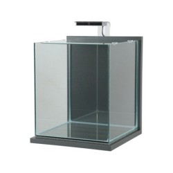 Aquarium verre/bois jalaya xxl led 31l5 filtre 30x30x35cm anthracite