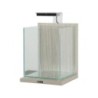 Aquarium verre/bois jalaya 2 led 10l filtre 20x20x25cm gris zebrano