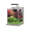 Aquarium verre/bois jalaya 2 led 10l filtre 20x20x25cm gris zebrano