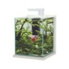 Aquarium verre/bois jalaya xl led filtre 25x25x30cm 18l7 ceruse blanc