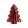 Décoration noël à suspendre papier sapin h.15cm d.11 rouge