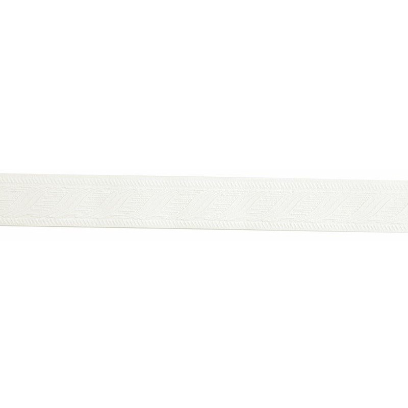 Galon, Vinyle Expansé Adhésive Vague, L.3.5 Cm X L.10 M, Blanc