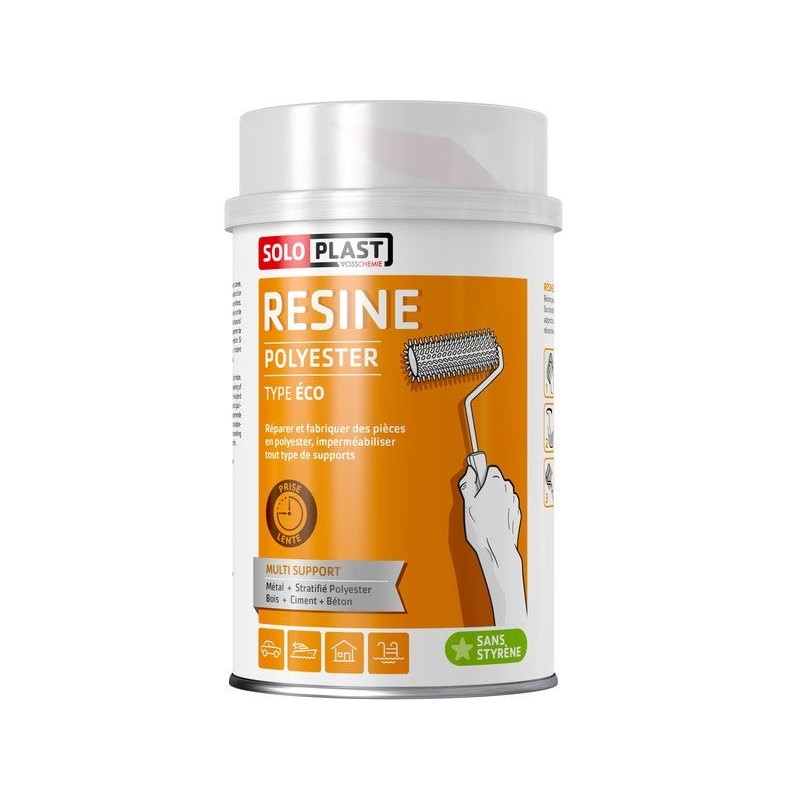  Résine type eco transparent SOLOPLAST, 1kg 