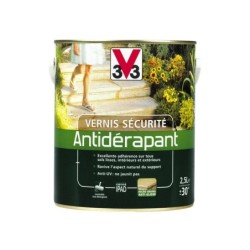 Vernis Antidérapant Sol Extérieur / Intérieur V33 Incolore Satiné 2.5 L