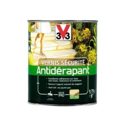 Vernis Antidérapant Sol Extérieur / Intérieur V33 Incolore Satiné 0.75 L