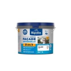 Peinture extérieure facade RIPOLIN blanc mat 10l