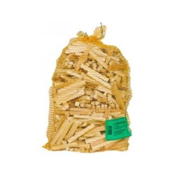 Sac de 40 L de bûchettes allume-feu en pin, L.10 cm