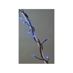 Guirlande lumineuse int/ext flicker 192led bleu cable vert 16m