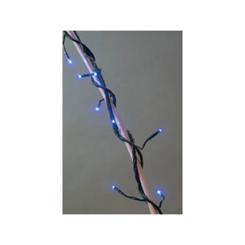 Guirlande lumineuse int/ext flicker 192led bleu cable vert 16m