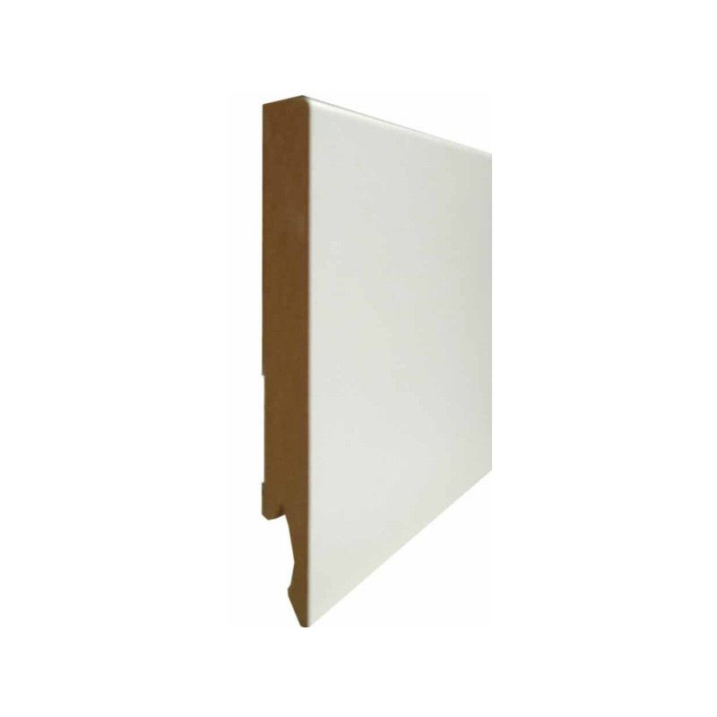 Plinthe Raine Bouvete Revetu Papier Blanc 2 Bords Droit 14X120X2400Mm