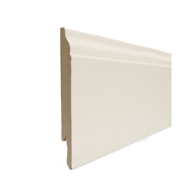 Plinthe raine bouvete revêtu blanc bord / face moulure 14 x 120 x 2400 mm