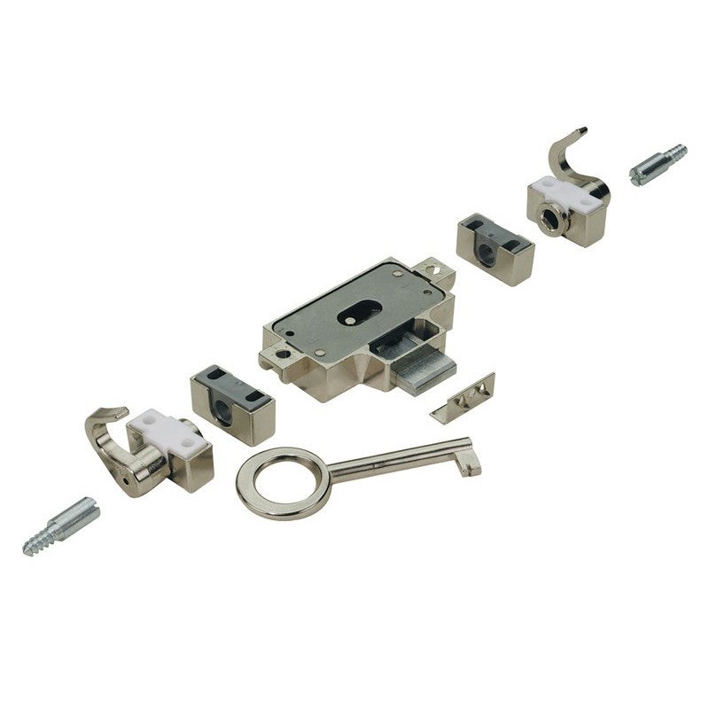 Serrure De Meuble Acier À Espagnolette Hettich, Axe 25 Mm