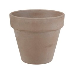 Pot Terre Cuite Deroma Diam.13 X H.11.5 Cm Chocolat