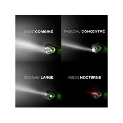 Lampe frontale piles 7 modes 250 lm 80 mètres verte ENERGIZER