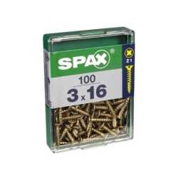 Lot De 100 Vis Acier Tête Fraisée Pozidriv Spax, Diam.3 Mm X L.16 Mm