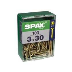 Lot De 100 Vis Acier Tête Fraisée Pozidriv Spax, Diam.3 Mm X L.30 Mm