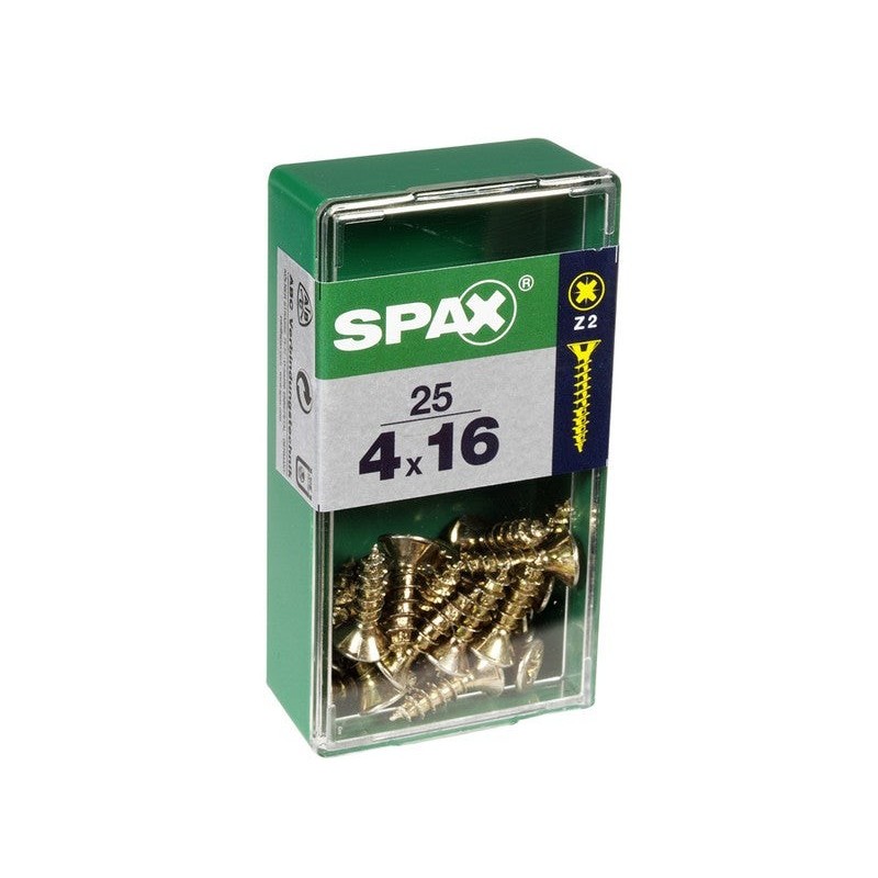 Lot De 20 Vis Acier Tête Fraisée Pozidriv Spax, Diam.3.5 Mm X L.16 Mm