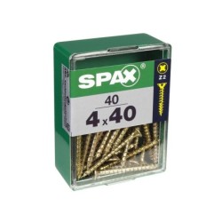 Lot De 40 Vis Acier Tête Fraisée Pozidriv Spax, Diam.4 Mm X L.40 Mm