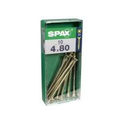 Lot De 10 Vis Acier Tête Fraisée Pozidriv Spax, Diam.4 Mm X L.80 Mm