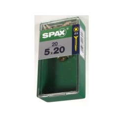 Lot De 20 Vis Acier Tête Fraisée Pozidriv Spax, Diam.5 Mm X L.20 Mm