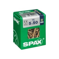 Lot De 75 Vis Acier Tête Fraisée Pozidriv Spax, Diam.5 Mm X L.50 Mm