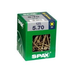 Lot De 125 Vis Acier Tête Fraisée Pozidriv Spax, Diam.5 Mm X L.70 Mm