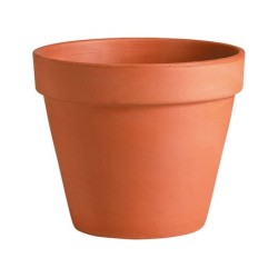 Pot Terre Cuite Deroma Diam.9 X H.8.5 Cm Terre Cuite Rouge