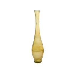 Vase Dame Jeanne verre Zen, safran l.12 x H.50 cm