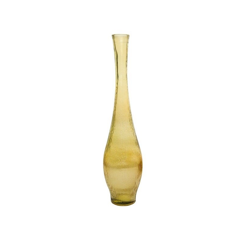 Vase Dame Jeanne verre Zen, safran l.12 x H.50 cm