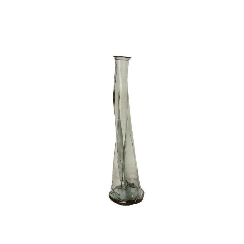 Vase Dame Jeanne verre Everest, gris l.23 x H.80 cm