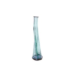 Vase Dame Jeanne verre Everest, bleu l.23 x H.80 cm