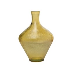 Vase Dame Jeanne verre Zen, safran l.19 x H.27 cm