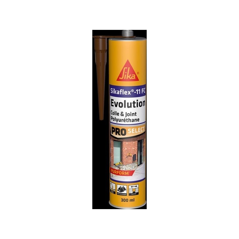 Colle joint polyurethane sikaflex-11fc evolution marron cart 300ml