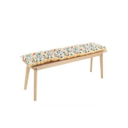 Futon de banc coton imprime 30x120xh10cm livia