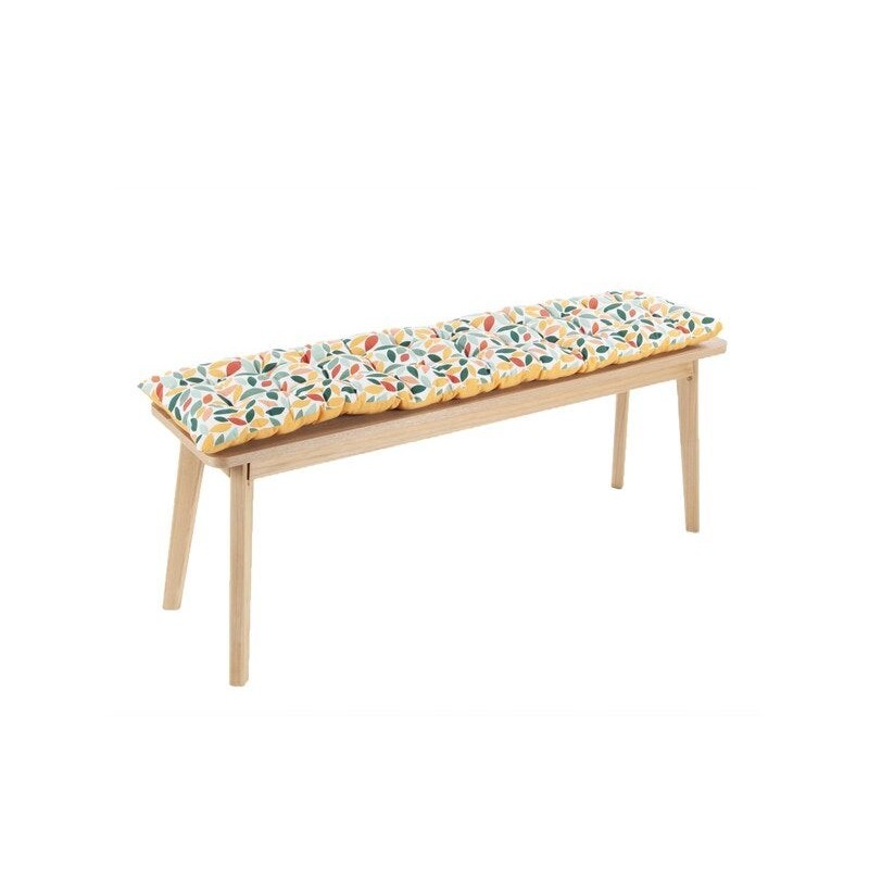 Futon de banc coton imprime 30x120xh10cm livia