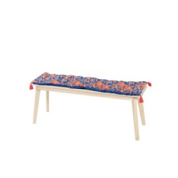 Futon de banc coton imprime 30x120xh3cm kalix