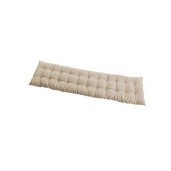 Futon de banc coton uni 30x120xh3cm taupe