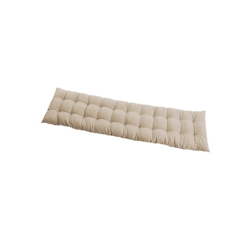 Futon de banc coton uni 30x120xh3cm taupe