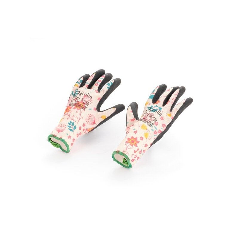 Gants fleur rose GEOLIA T8 M