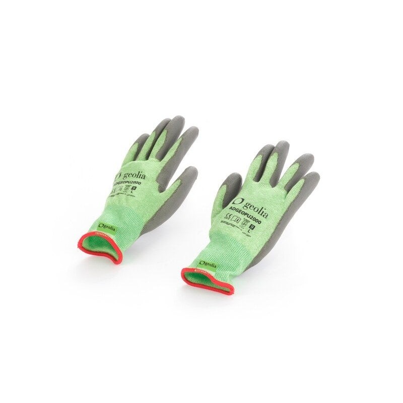 Paire de  gants tactile pour les travaux de jardinage polyuréthane, T unique GEOLIA