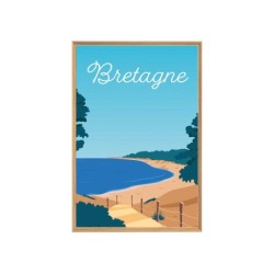 Toile imprimée Plage Bretonne l.65 x H.97 cm