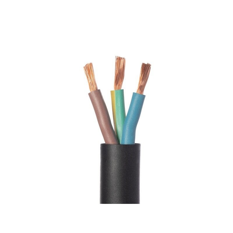 Cable electrique 3G 2.5mm? h07rn-f L.5m, noir