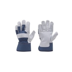 Paire de gants pour les travaux de construction cuir / coton, T 9 DEXTER