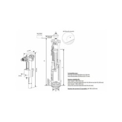 Mécanisme complet OPTIMA S avec robinet flotteur 95L SIAMP