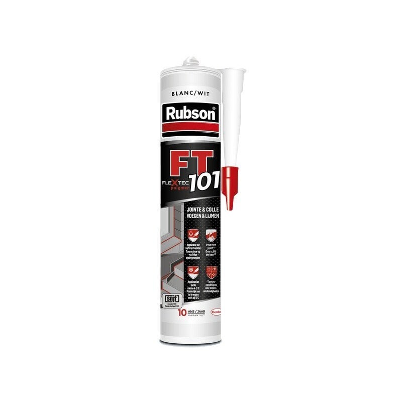 Mastic multi usages RUBSON Flextec blanc cartouche 280ml x2