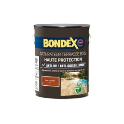 Saturateur terrasse bois haute protection BONDEX, teck, mat 5 L