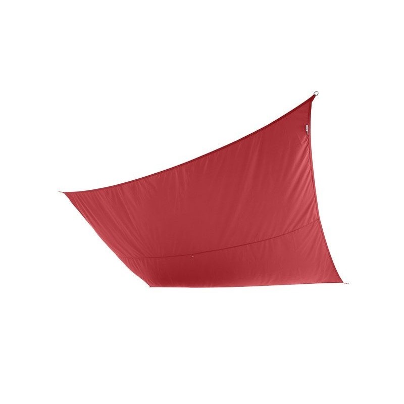 Voile d'ombrage rectangulaire, L.400 x l.295 cm, rouge carmen