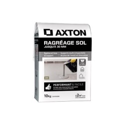 Ragreage poudre 30 mm, interieur/exterieur, AXTON, 10KG