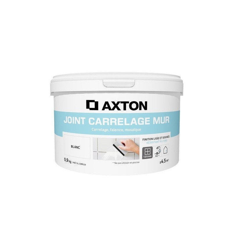 Joint pate carrelage / mosaique AXTON blanc 0.9 kg